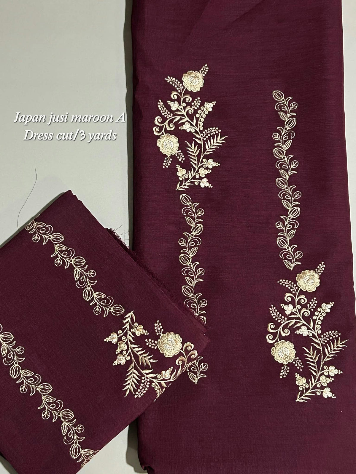 𝑭𝒐𝒓 𝑫𝒓𝒆𝒔𝒔 𝒄𝒖𝒕 𝑩𝒂𝒕𝒄𝒉 1 (3𝒚𝒂𝒓𝒅𝒔,2.75 𝒚𝒂𝒓𝒅𝒔,2.5 𝒚𝒂𝒓𝒅𝒔)